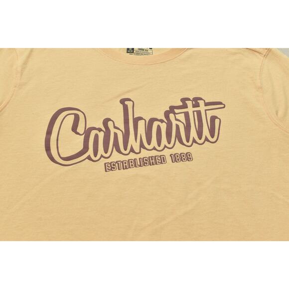 Carhartt Women Loose Fit Graphic T-Shirt Plus Size 1X Short Sleeve Orange - Picture 6 of 8